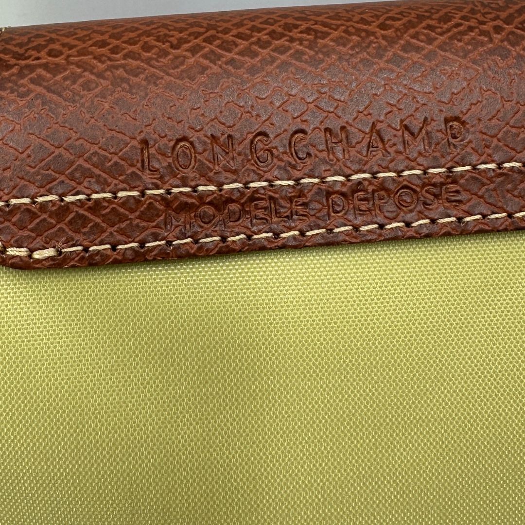 Borsa Longchamp Le Pliage in tela color verde pistacchio , di lusso, originale, eccellenti condizioni, usata 
