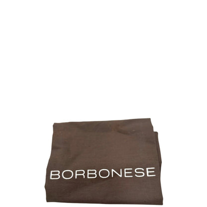 dustbag   Borsa Borbonese in canvas trama occhio di pernice con finiture in pelle marrone, di lusso, originale,  ottime condizioni, usata