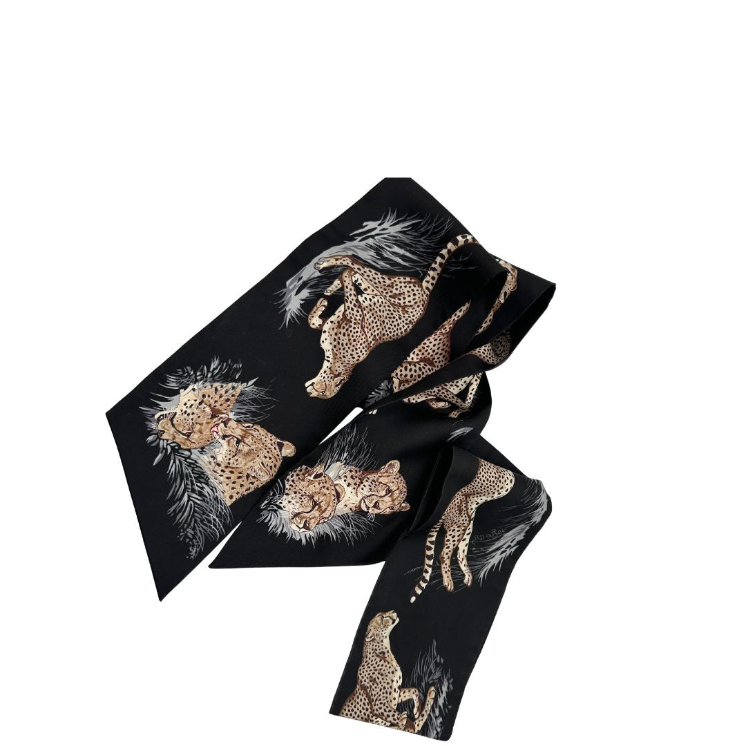 Hermes Maxi Twilly Slim Guepards