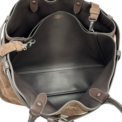 Tote Prada Buckle marrone