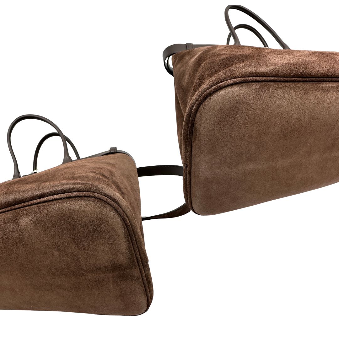Tote Prada Buckle marrone