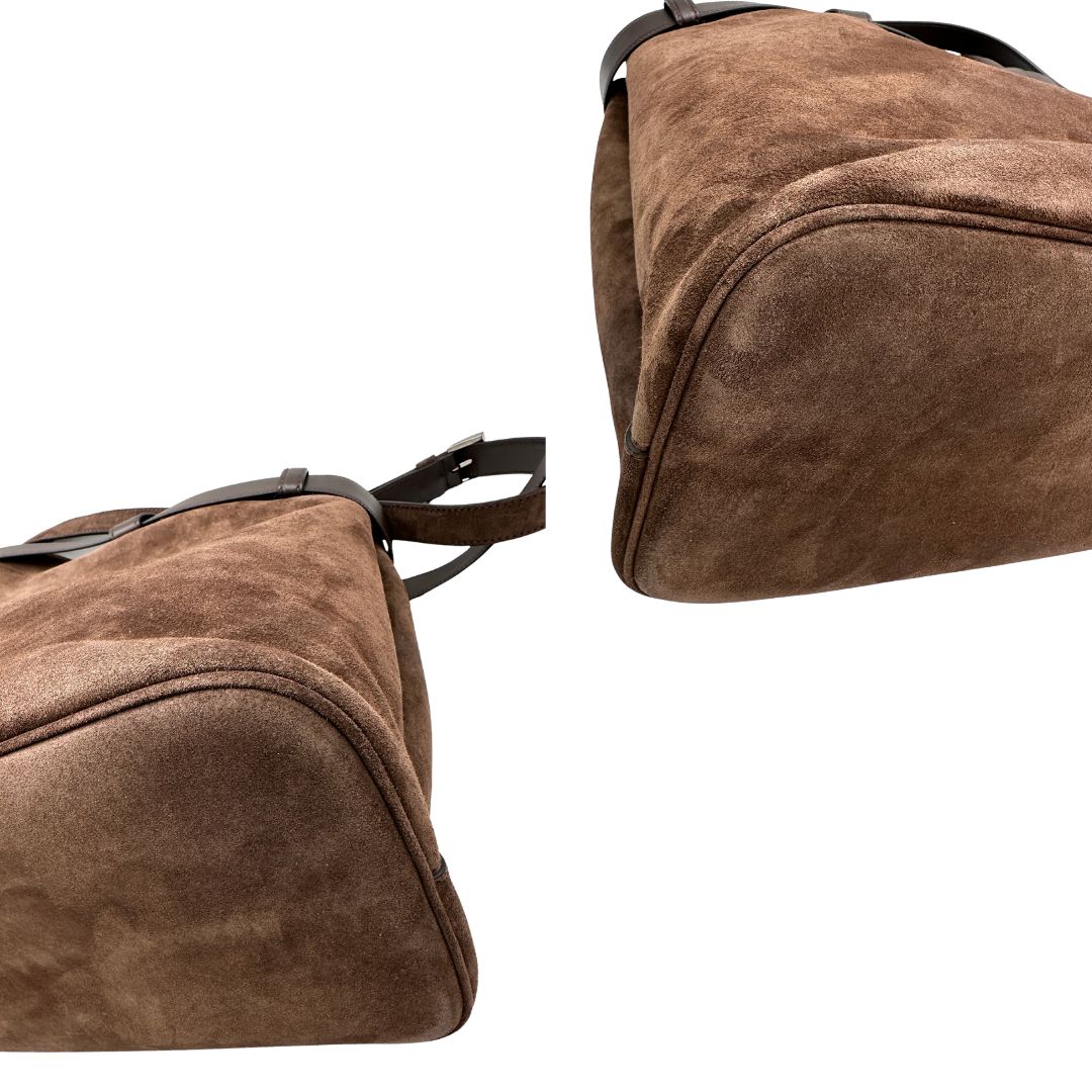 Tote Prada Buckle marrone