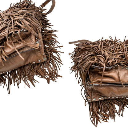 Tote Prada Fringe marrone