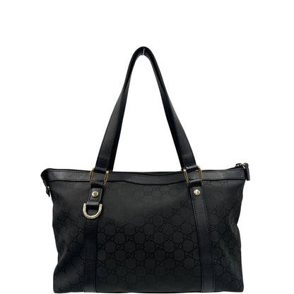 front Borsa Gucci in tessuto GG nero, di lusso, originale, ottime condizioni, usata
