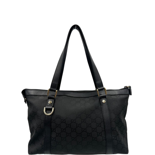front Borsa Gucci in tessuto GG nero, di lusso, originale, ottime condizioni, usata