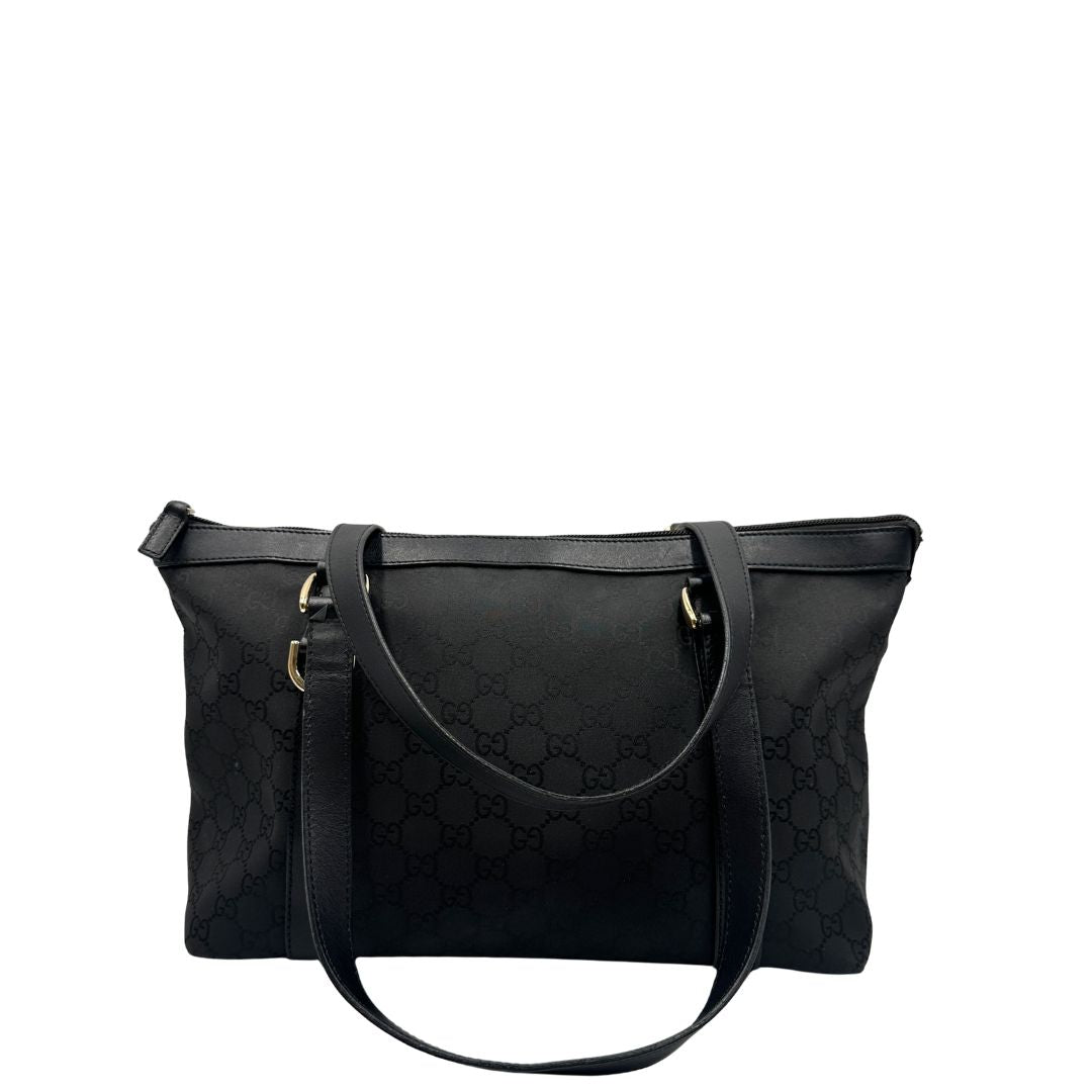 retro Borsa Gucci in tessuto GG nero, di lusso, originale, ottime condizioni, usata 