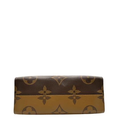 Base, Borsa LV OnTheGo nella versione GM in canvas marrone monogram Giant e monogram Reverse. Originale, usata, di lusso, in ottime condizioni.