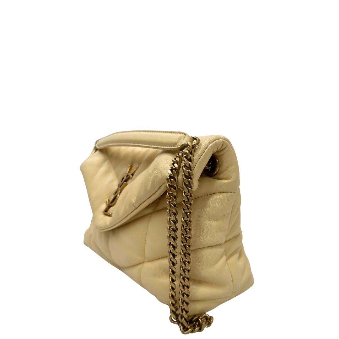 lato Borsa Saint Laurent Loulou puffer small 