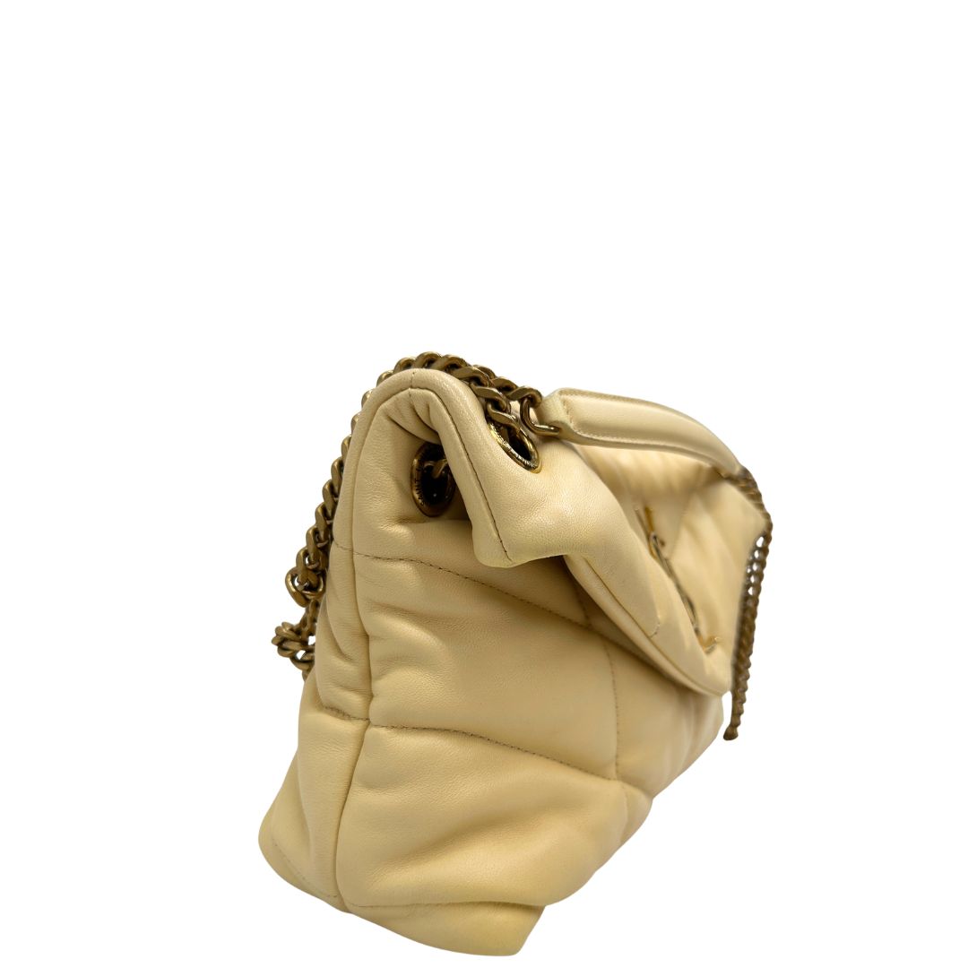 lato Borsa Saint Laurent Loulou puffer small 