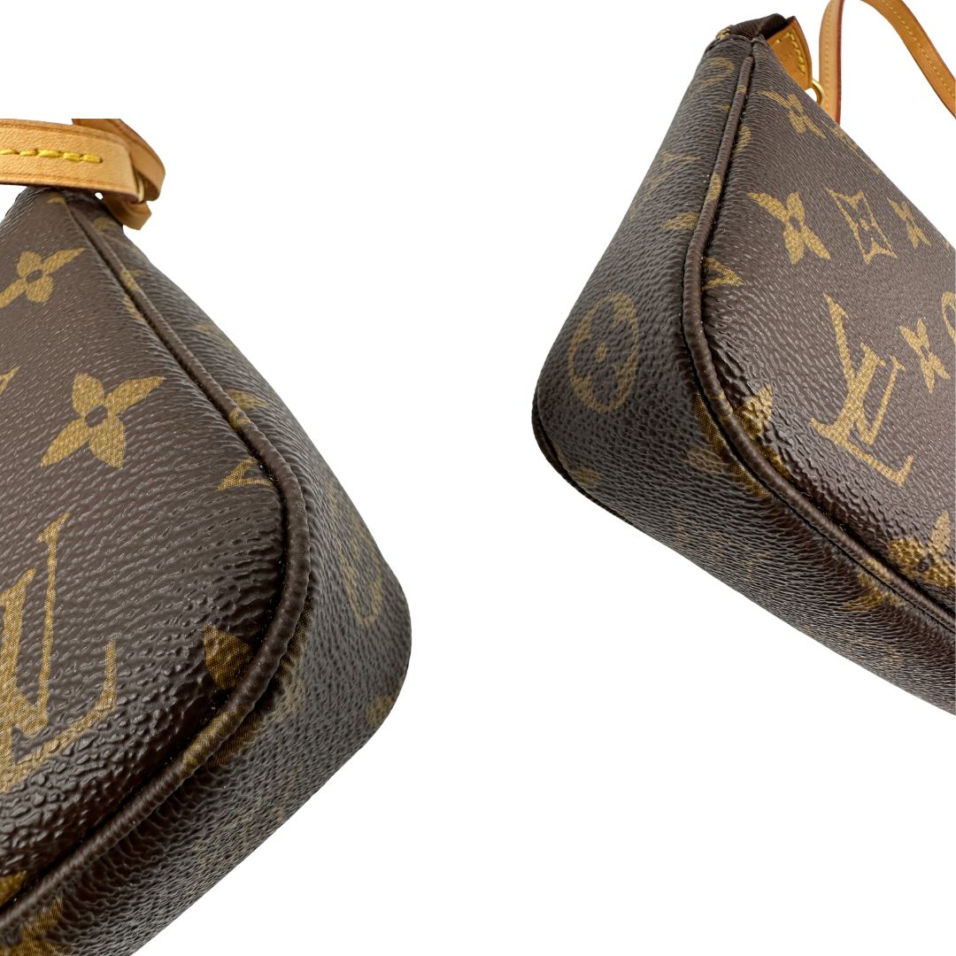 Angoli, Pochette Accessoires LV in canvas marrone monogram. Originale, usata, di lusso, in ottime condizioni.