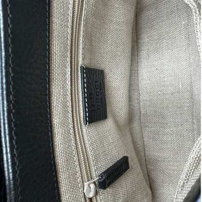 interno Borsa Gucci Interlocking in pelle nera 