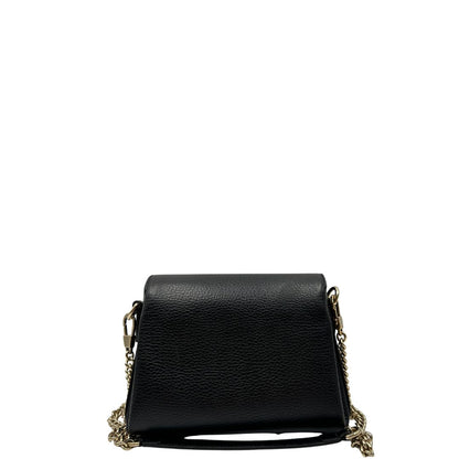 retro Borsa Gucci Interlocking in pelle nera 