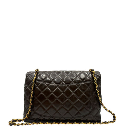 Borsa Chanel Classic Jumbo marrone vintage