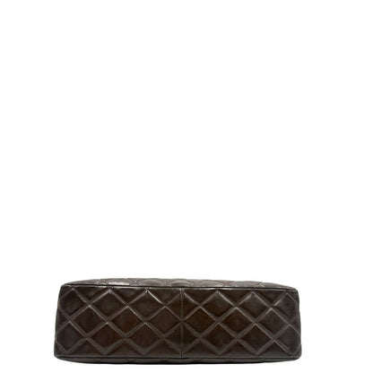 Borsa Chanel Classic Jumbo marrone vintage