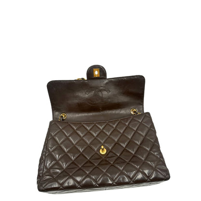 Borsa Chanel Classic Jumbo marrone vintage