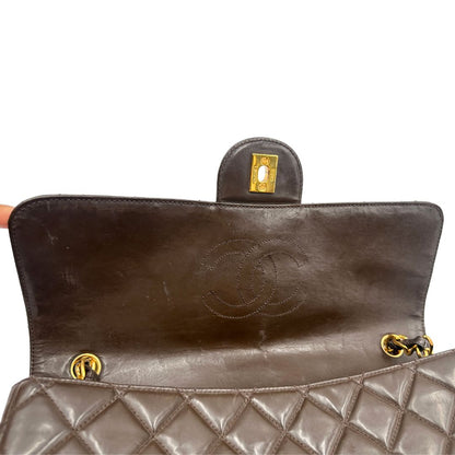 Borsa Chanel Classic Jumbo marrone vintage