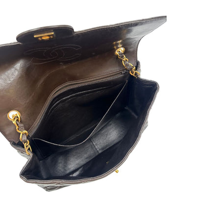 Borsa Chanel Classic Jumbo marrone vintage