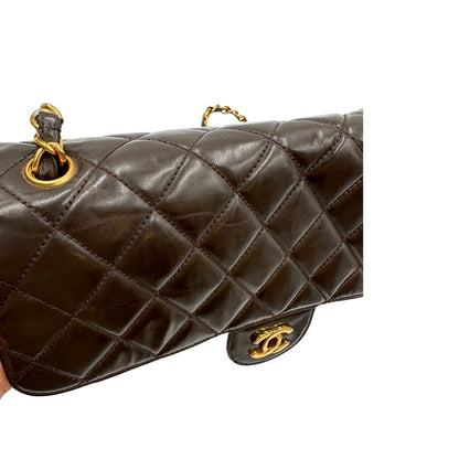 Borsa Chanel Classic Jumbo marrone vintage