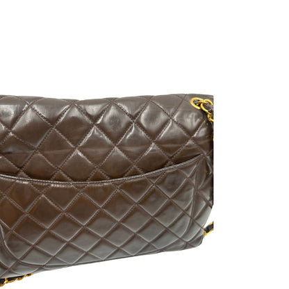 Borsa Chanel Classic Jumbo marrone vintage