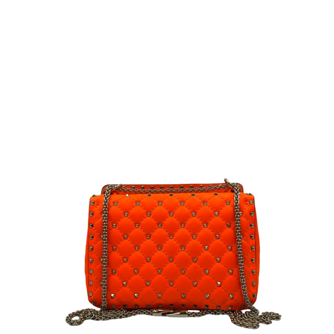 retro  Borsa V. G. in pelle arancione, di lusso, originale, ottime condizioni, usata 