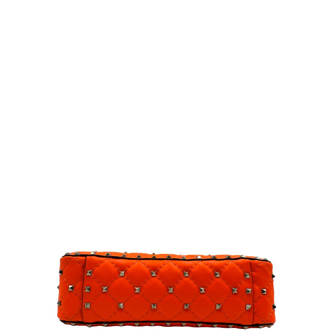 base  Borsa V. G. in pelle arancione, di lusso, originale, ottime condizioni, usata 