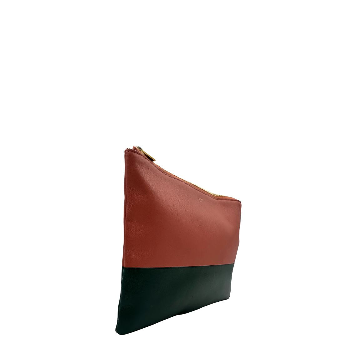lato Pochette Celine in pelle bicolor, di lusso, usata, ottime condizioni 