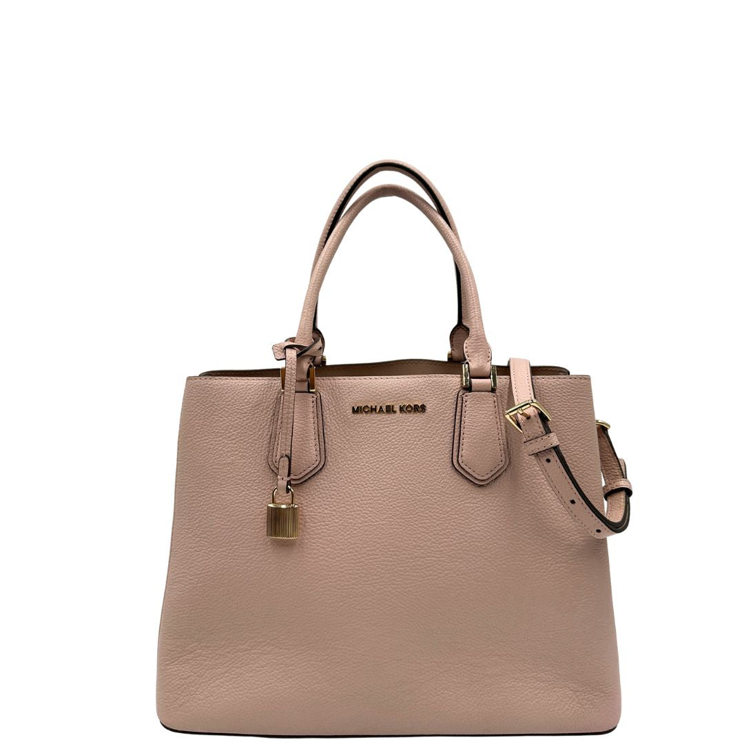  Borsa Michael Kors in pelle rosa con hardware dorato
