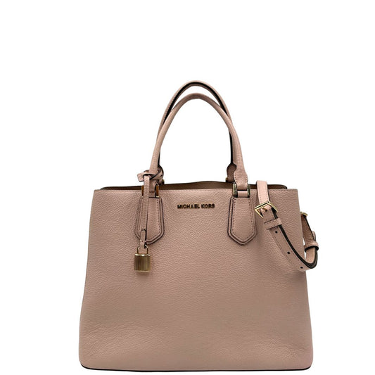  Borsa Michael Kors in pelle rosa con hardware dorato