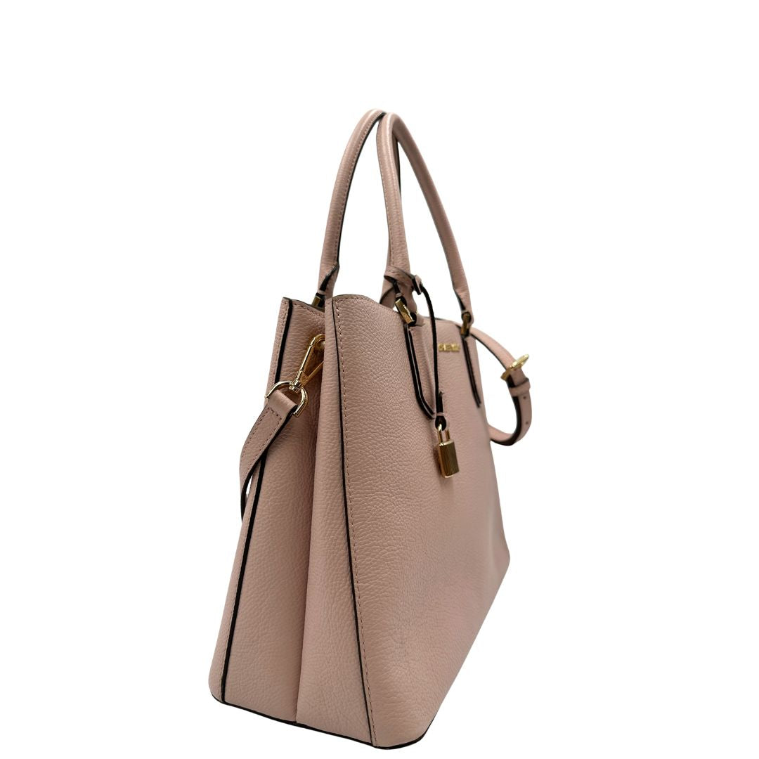  Borsa Michael Kors in pelle rosa con hardware dorato