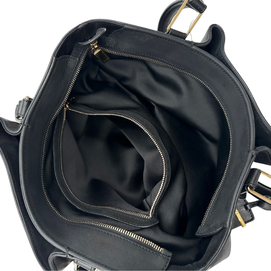 interno  borsa shopper Tod's in pelle nera