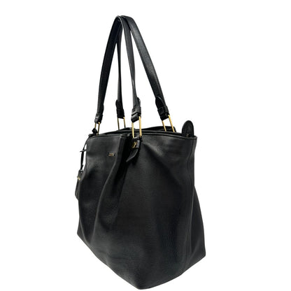 lato  borsa shopper Tod's in pelle nera 