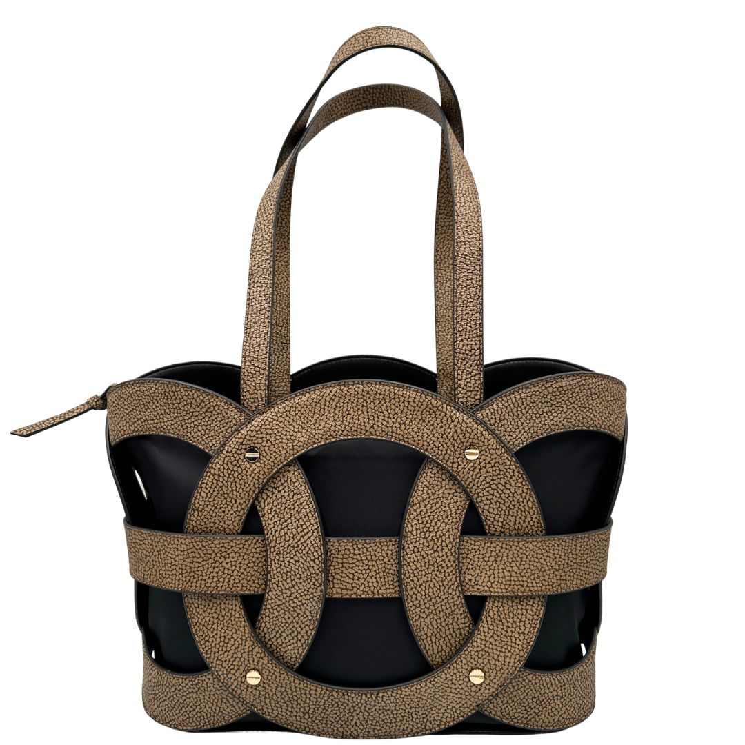 Borsa Borbonese caratterizzata da un design geometrico 
