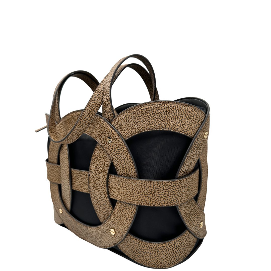 Borsa Borbonese caratterizzata da un design geometrico 