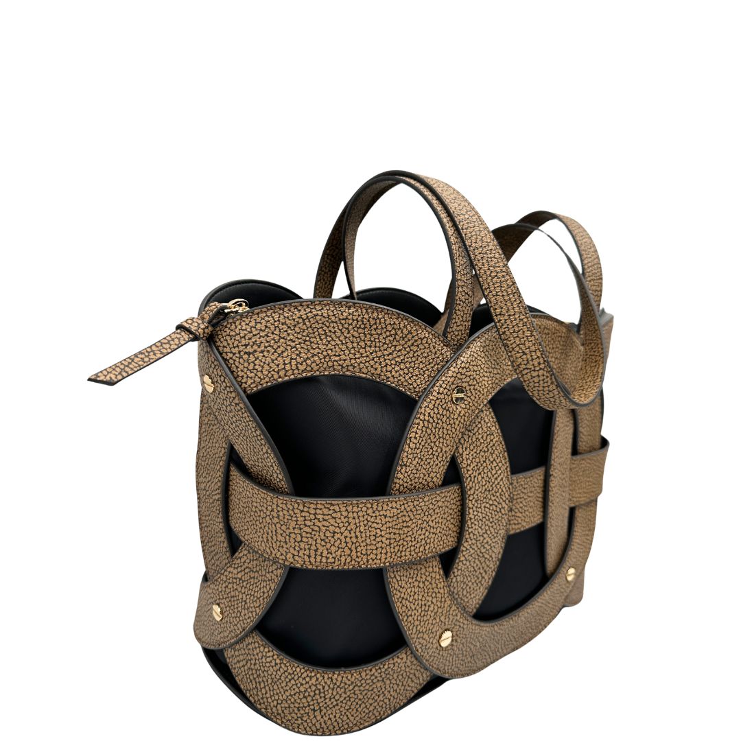 Borsa Borbonese caratterizzata da un design geometrico 