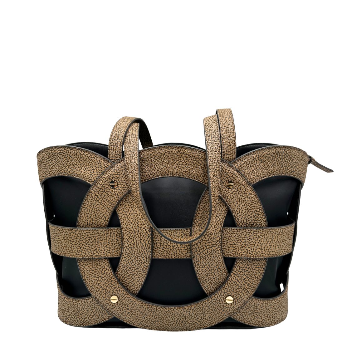 Borsa Borbonese caratterizzata da un design geometrico 