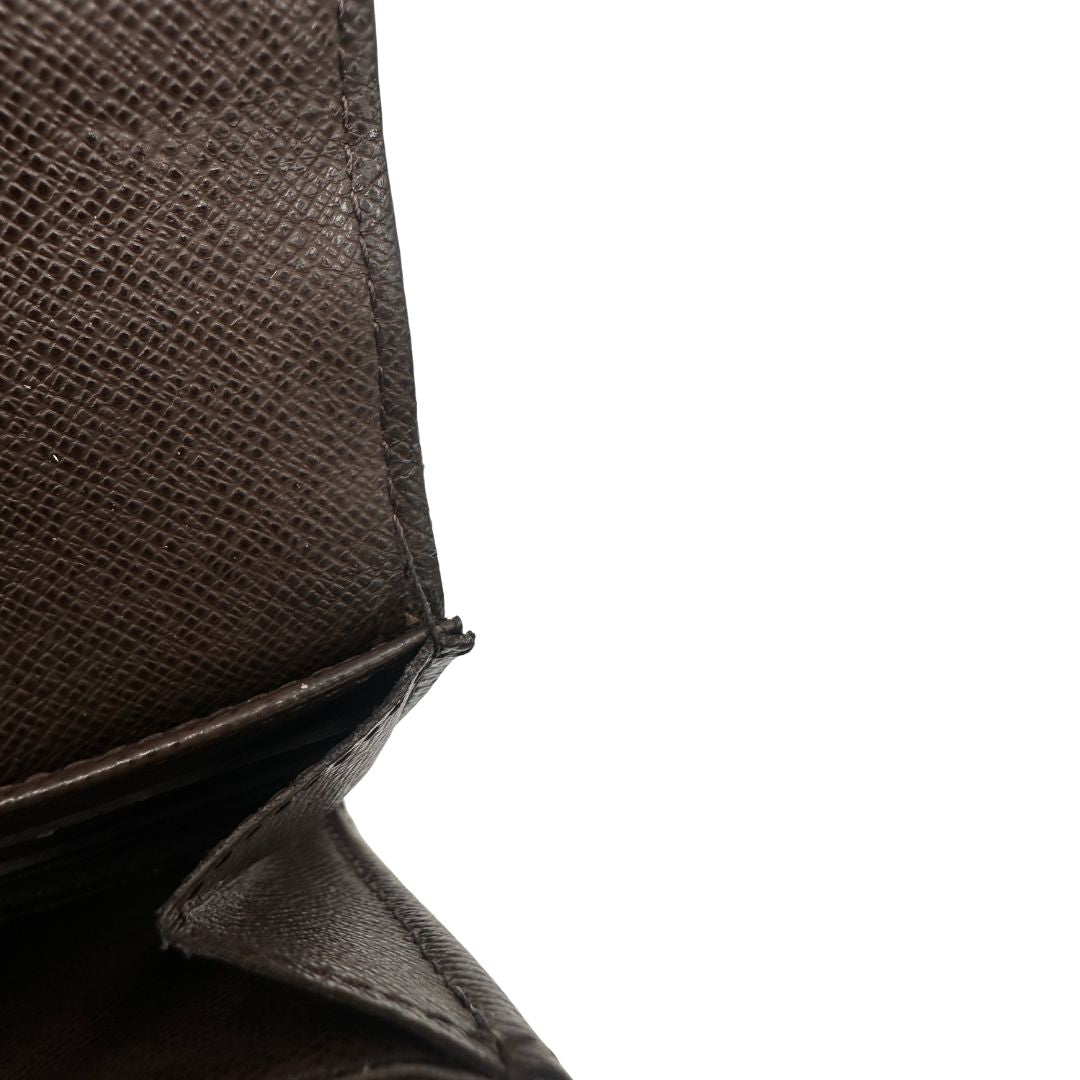 Portafoglio Louis Vuitton Damier Ébène personalizzato