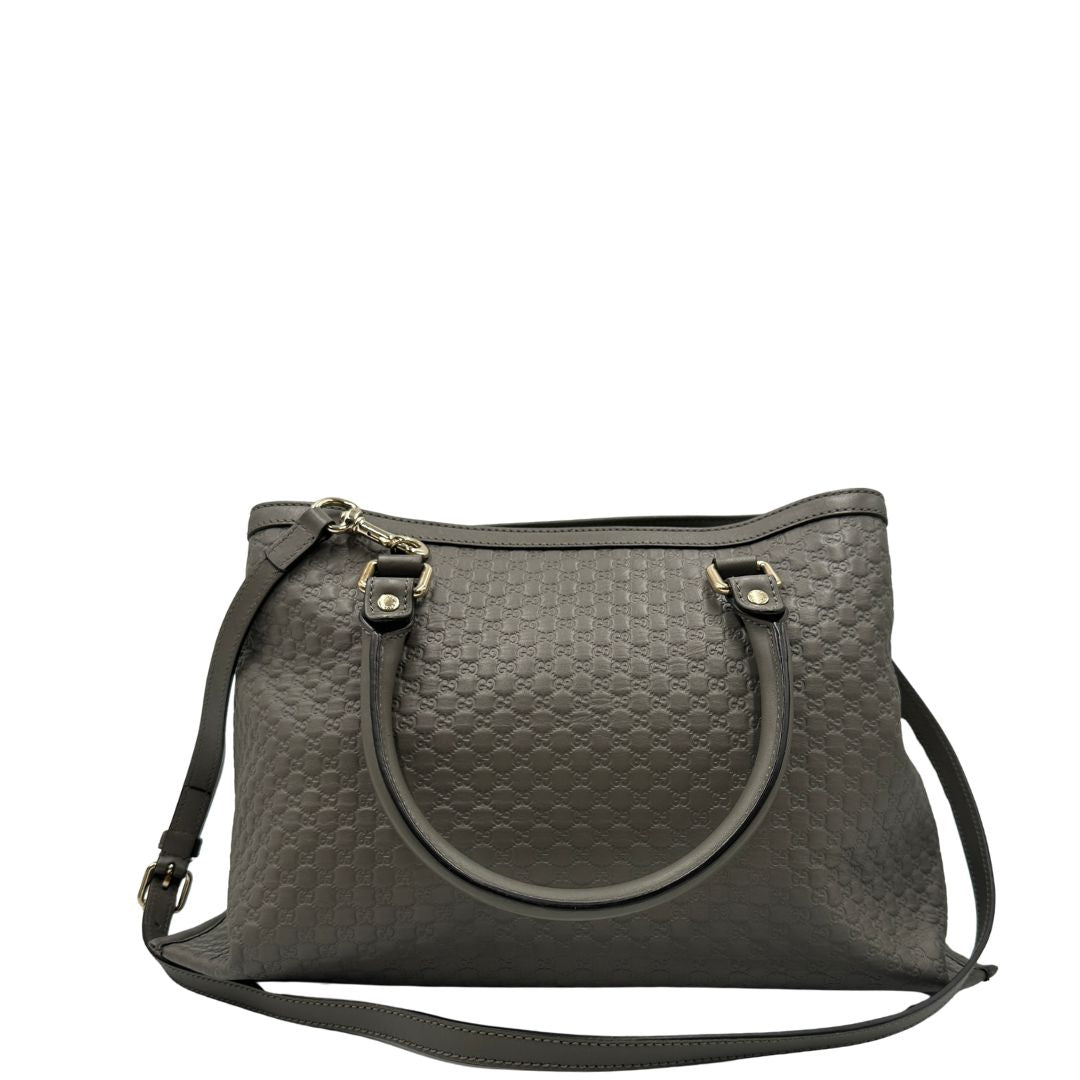 Satchel Gucci Microguccissima grigia