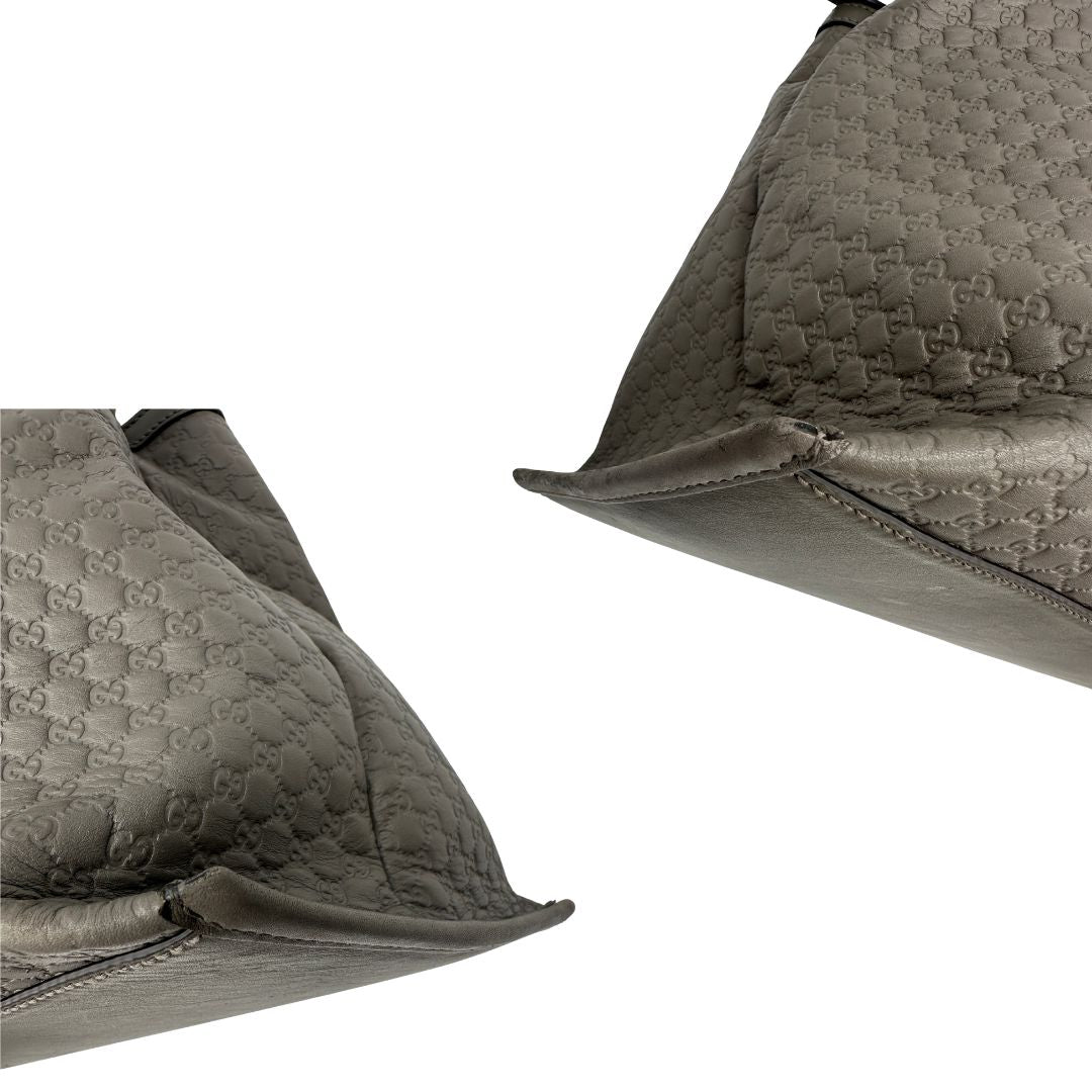 Satchel Gucci Microguccissima grigia