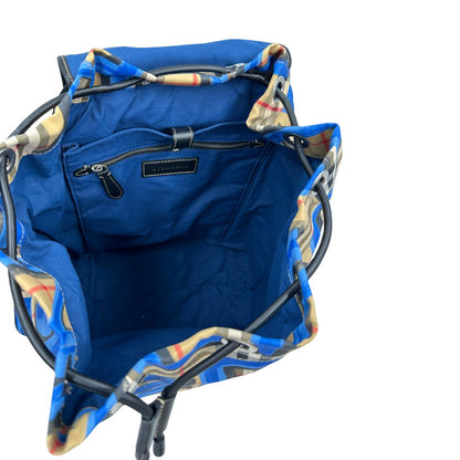 Zaino Burberry Check Graffiti Print Rucksack