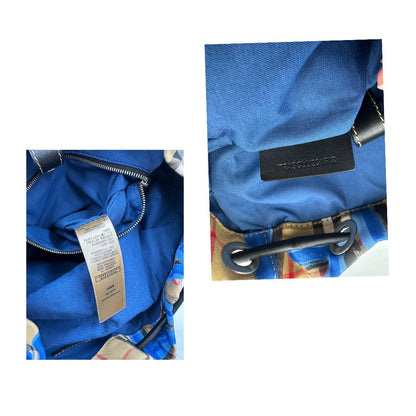 Zaino Burberry Check Graffiti Print Rucksack