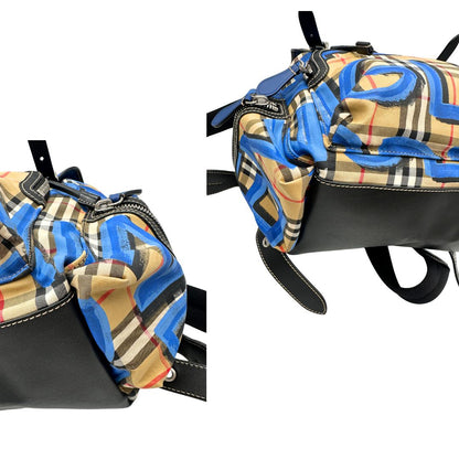 Zaino Burberry Check Graffiti Print Rucksack