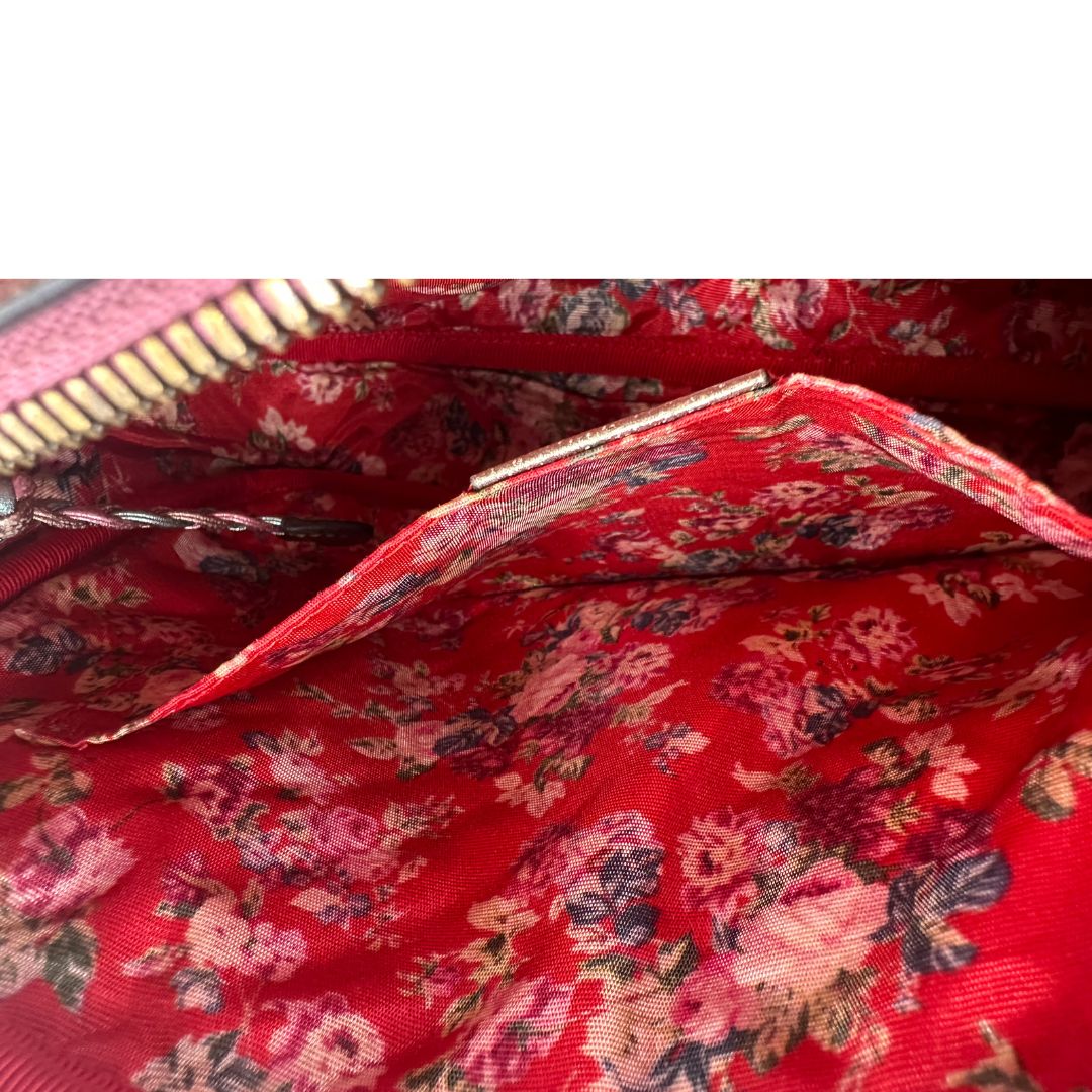 Borsa Gucci in pelle laminata bicolore, di lusso, originale, ottime condizioni, usata