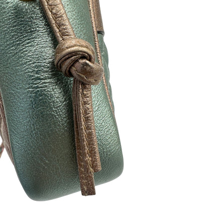 Borsa Gucci in pelle laminata bicolore, di lusso, originale, ottime condizioni, usata