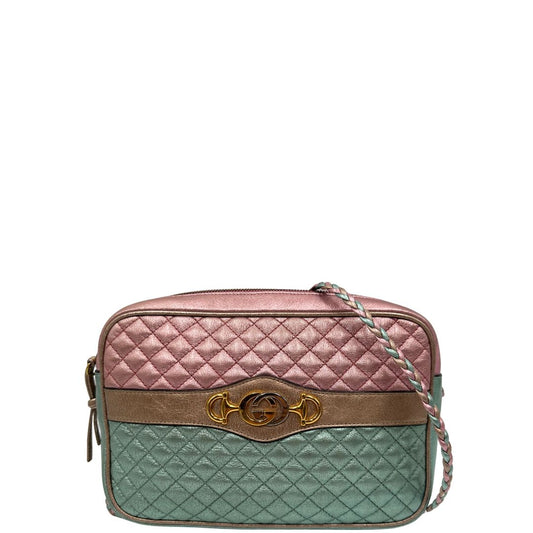 front Borsa Gucci in pelle laminata bicolore, di lusso, originale, ottime condizioni, usata 