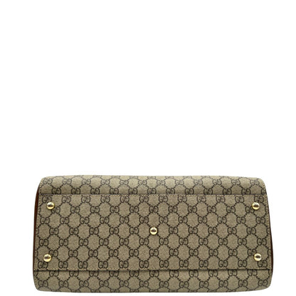 base Bauletto Gucci in canvas GG e pelle marrone, di lusso, originale, usato 