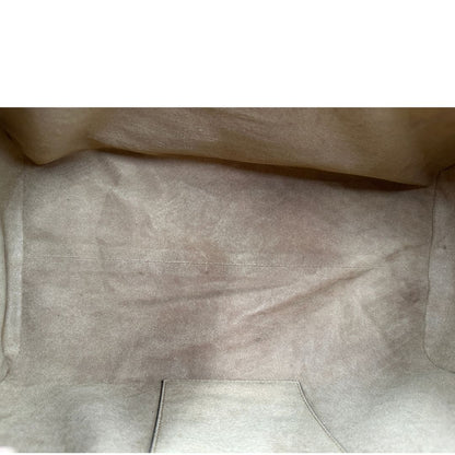 interno Bauletto Gucci in canvas GG e pelle marrone, di lusso, originale, usato