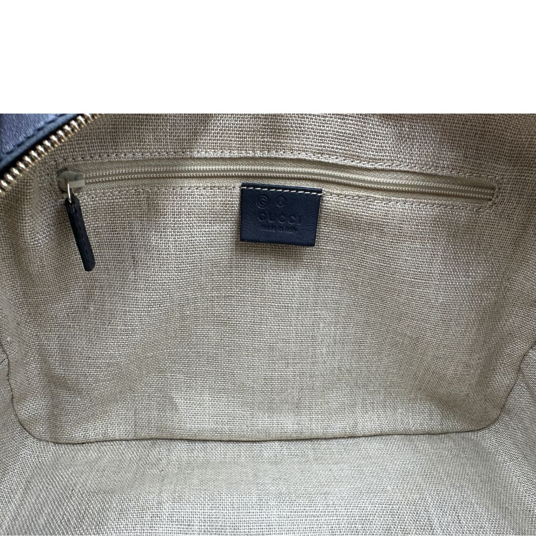 Bauletto Gucci blu microguccissima