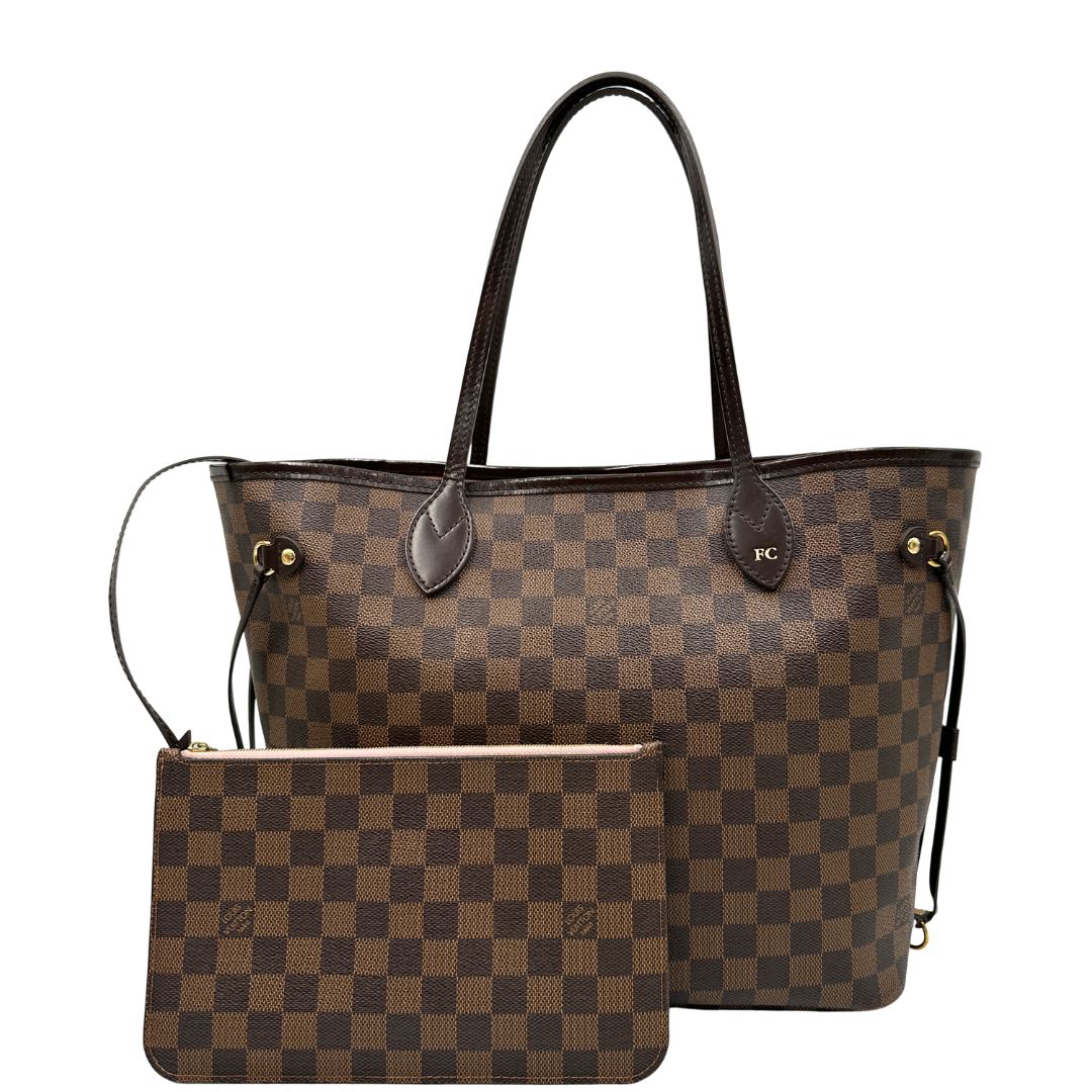 front Neverfull LV Damier Ébène