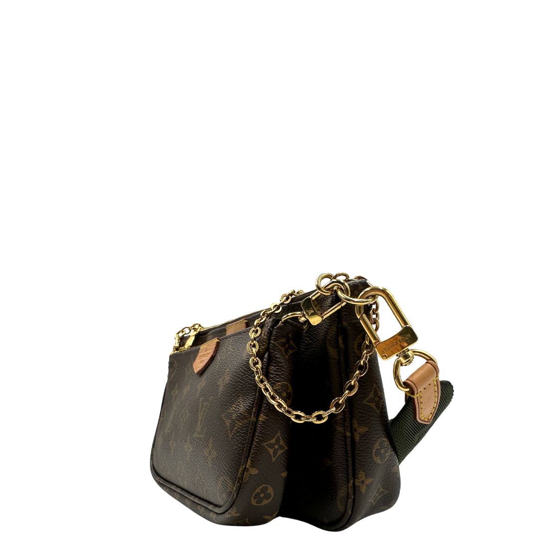 lato Multi Pochette Accessoires Louis Vuitton in canvas marrone monogram