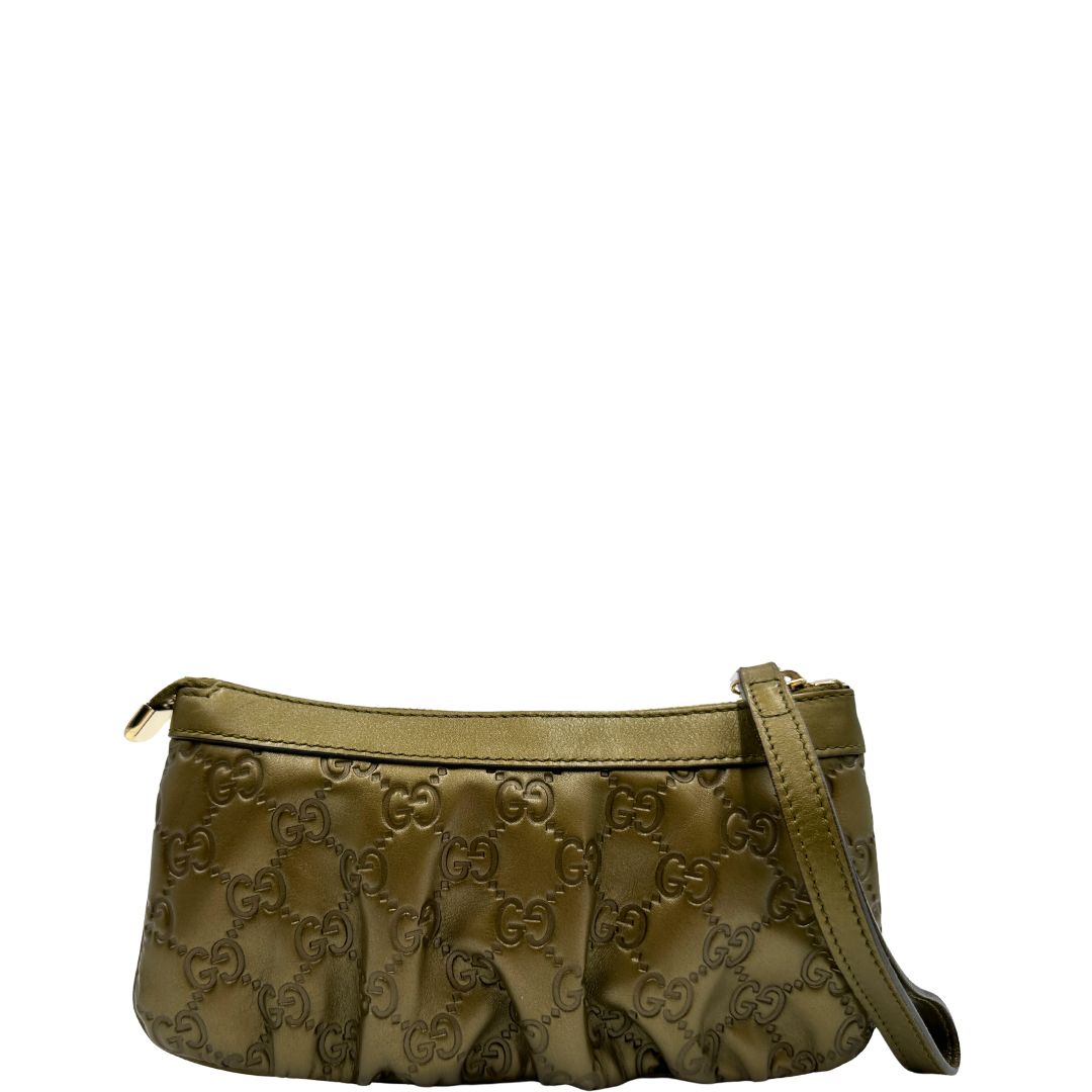 Pochette Gucci Guccissima verde